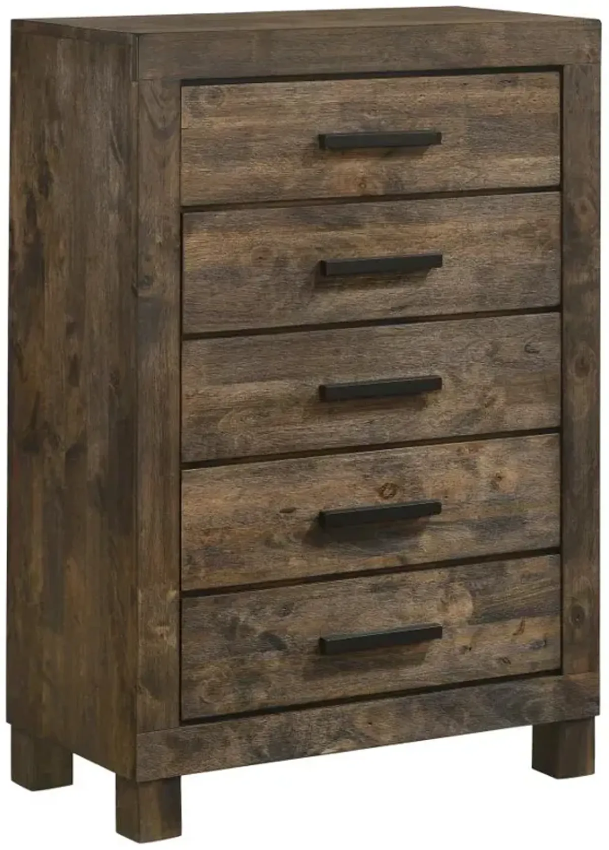 Woodmont 5-drawer Chest Rustic Golden Brown