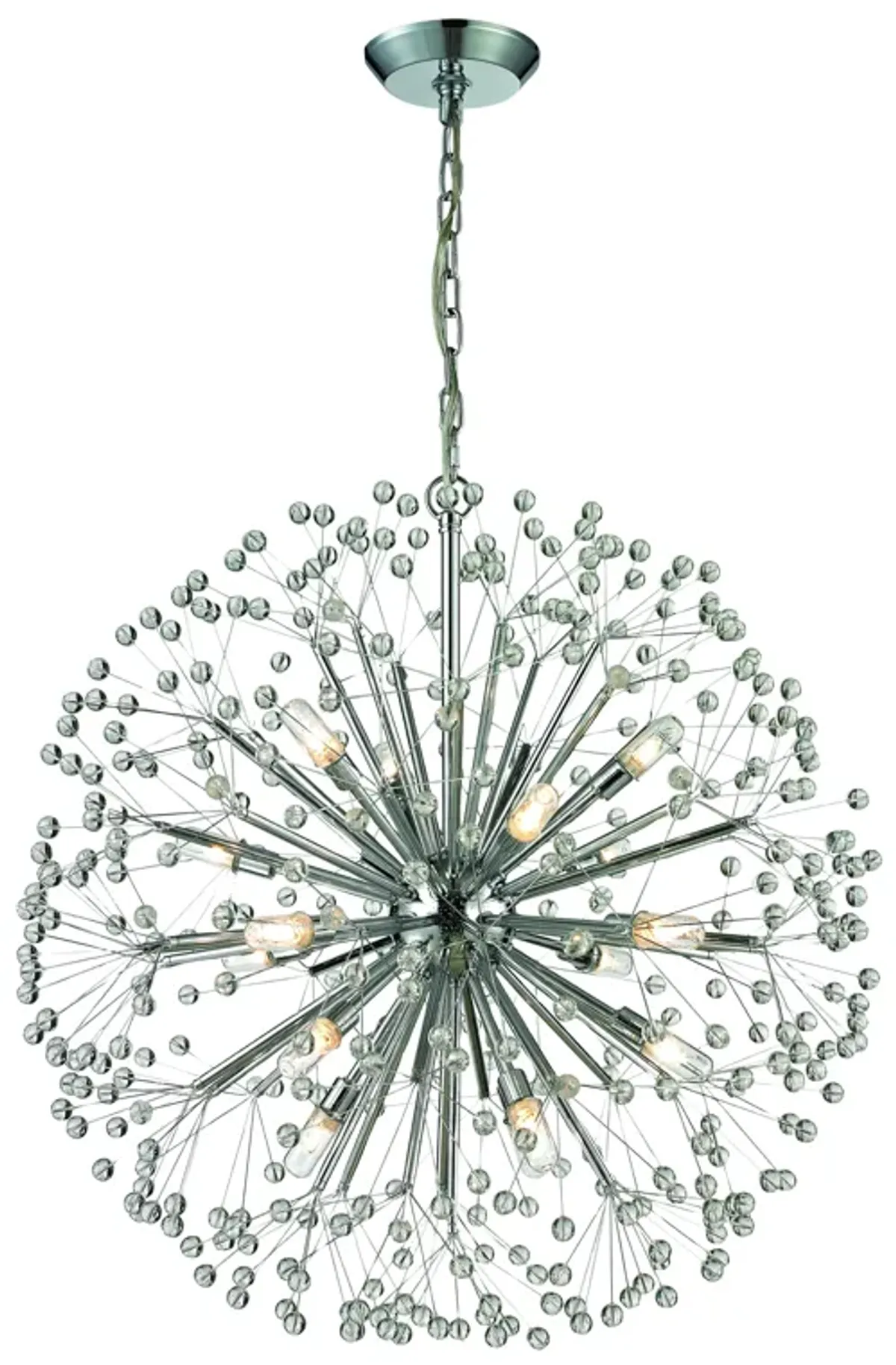 Starburst 27" Wide 16-Light Chandelier - Polished Chrome