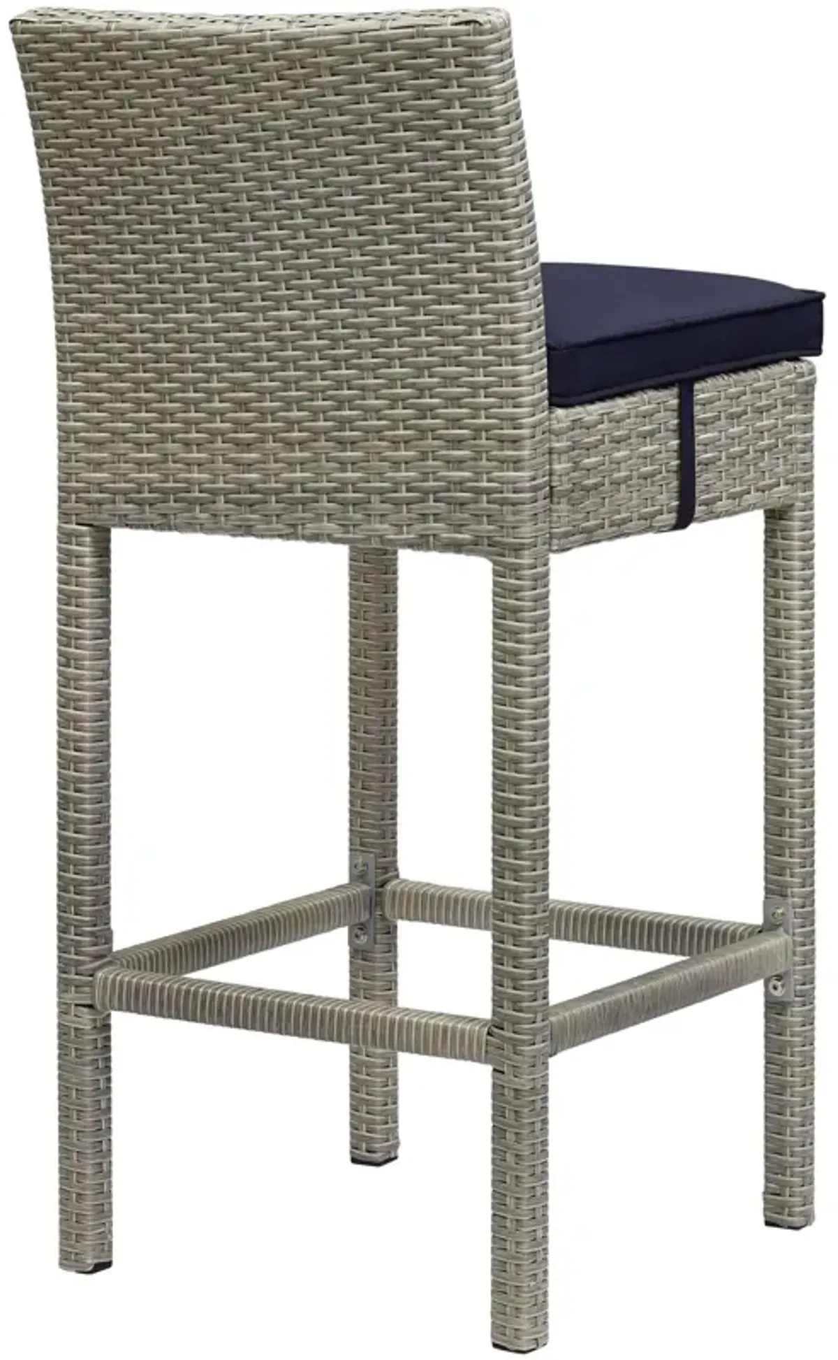 Conduit Bar Stool Outdoor Patio Wicker Rattan Set of 2