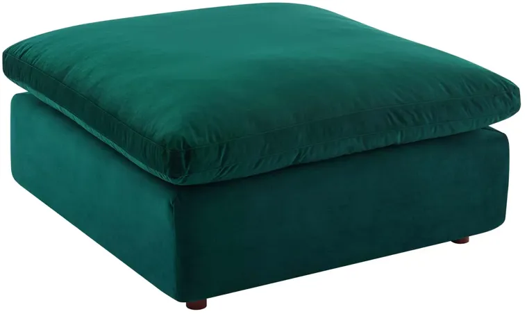 Commix Down Filled Overstuffed Performance Velvet Ottoman