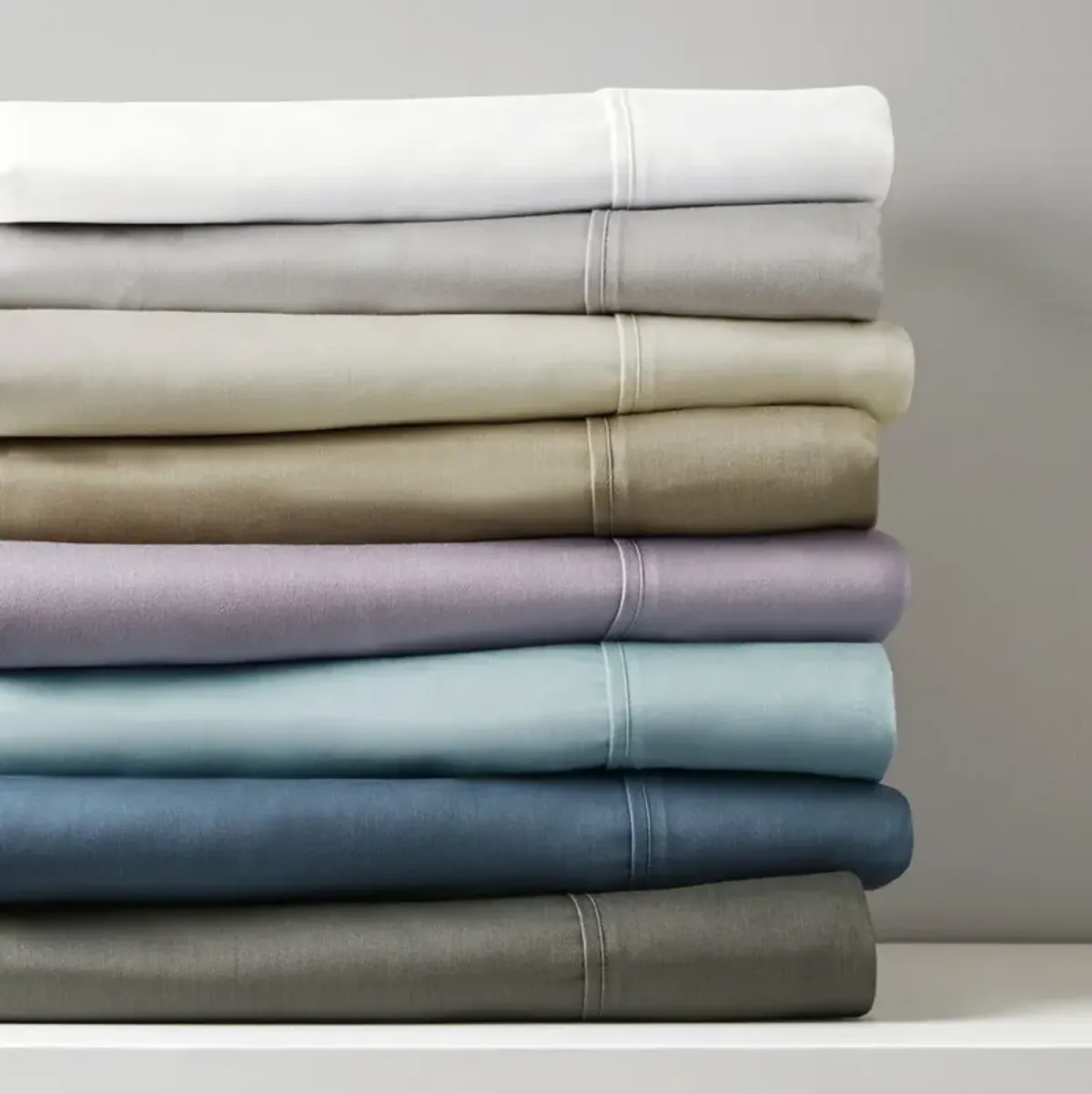 Madison Park 800 Thread Count Grey Cotton Blend Sateen Sheet Set