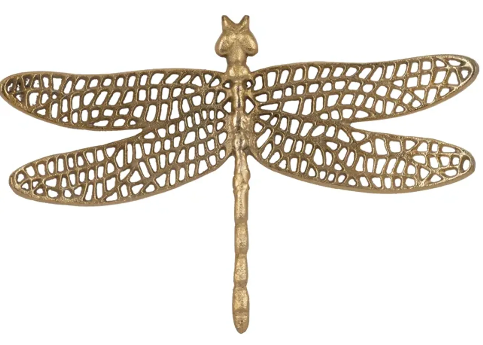 Metal, 14" Dragonfly W/ Cutouts , Gold