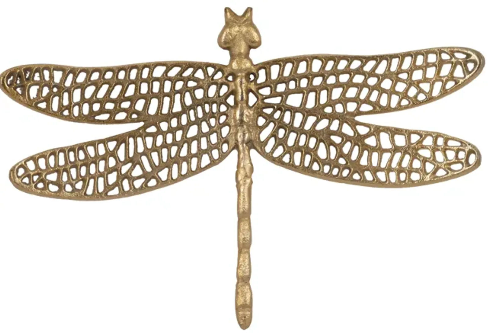 Metal, 14" Dragonfly W/ Cutouts , Gold