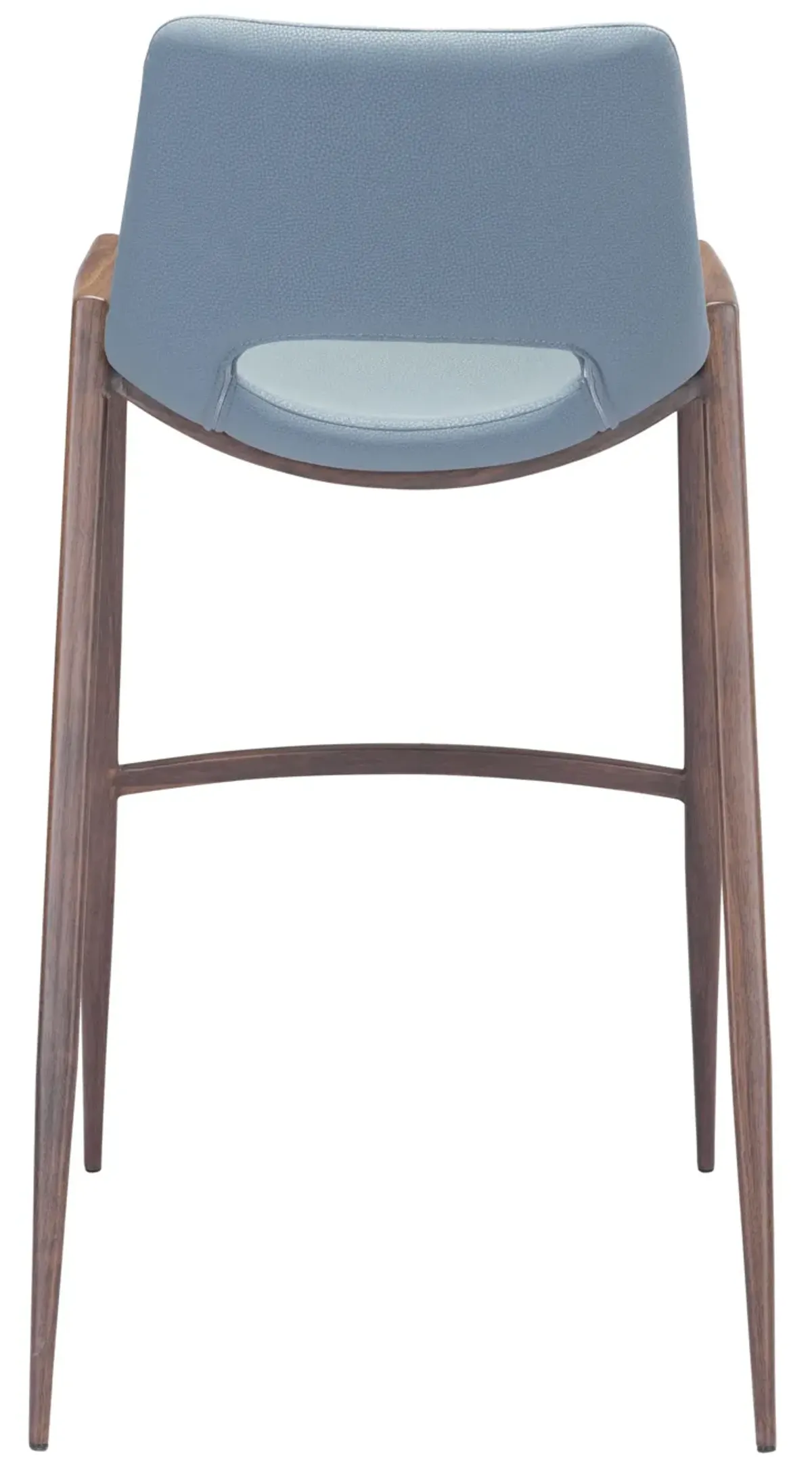 Desi Barstool (Set of 2) Blue & Walnut