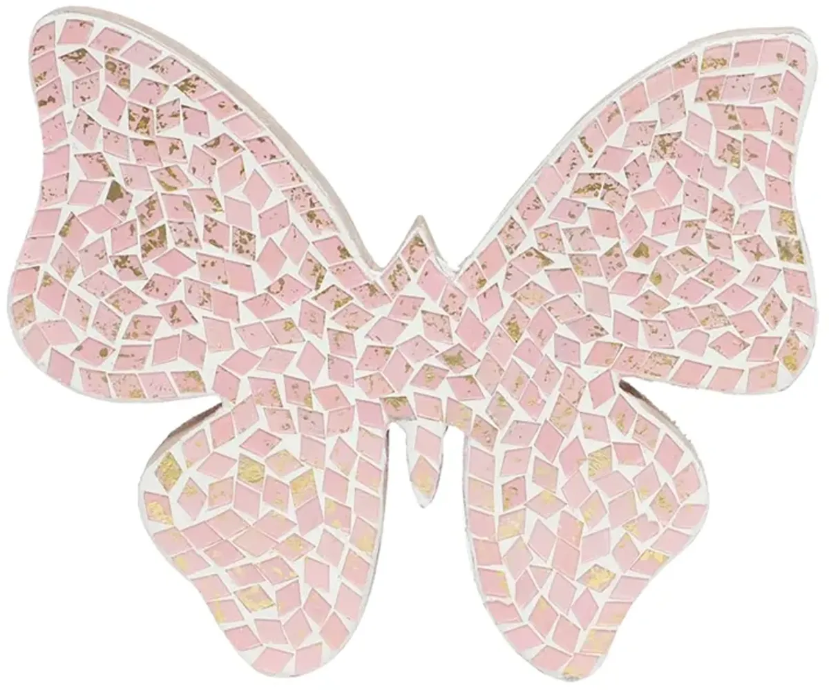 8" Mosaic Butterfly, Blush