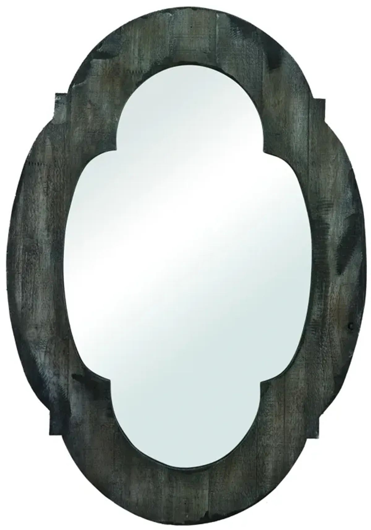 Wood Framed Wall Mirror - Aged Gray