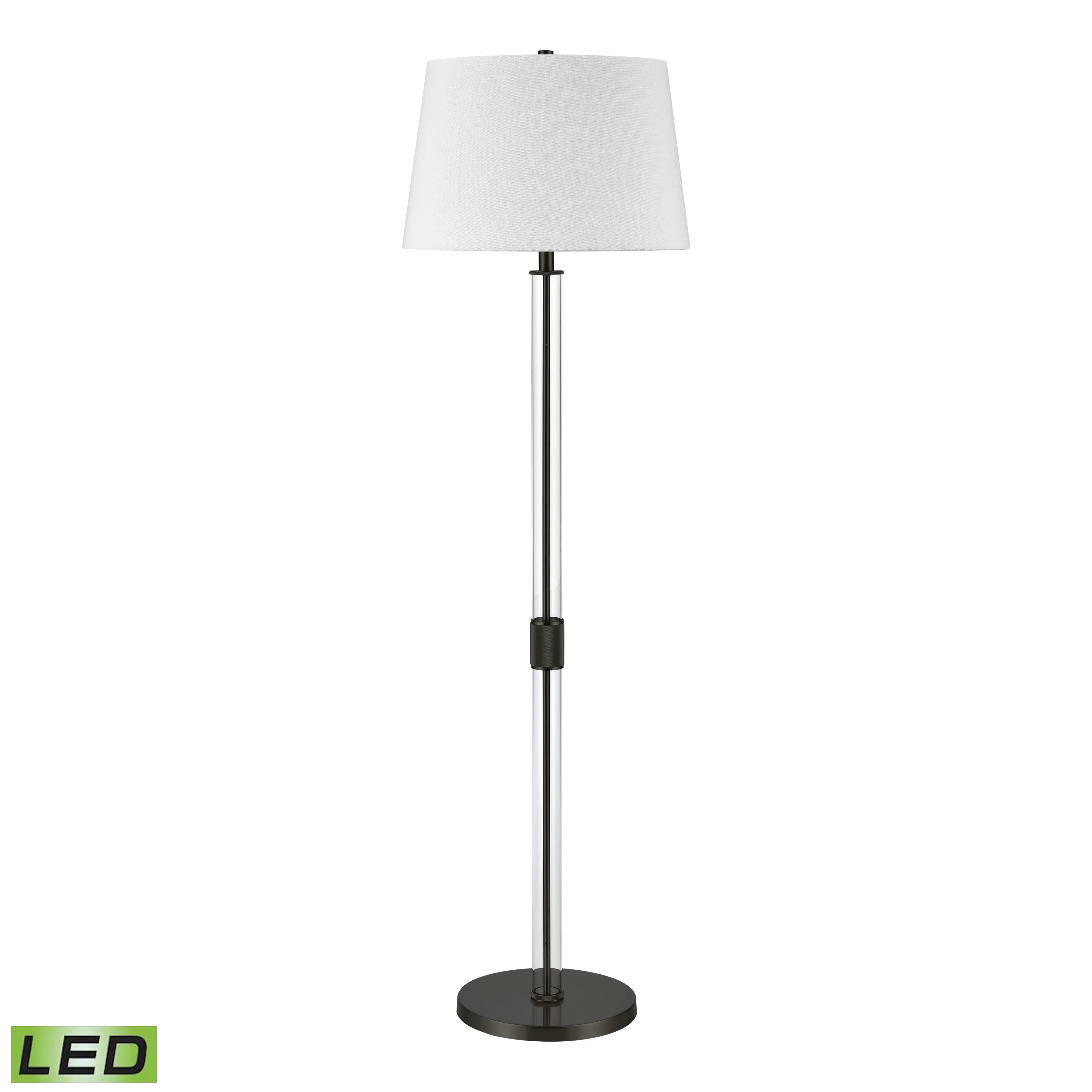 Roseden Court 62'' High 1-Light Floor Lamp - Black - Includes LED Bulb