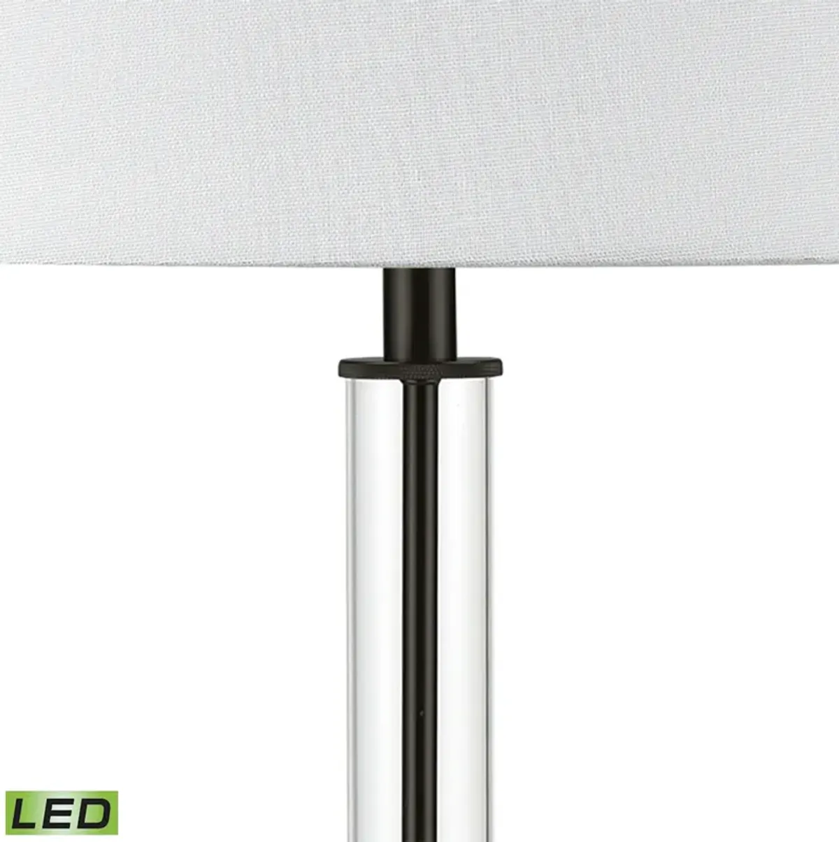 Roseden Court 62'' High 1-Light Floor Lamp - Black - Includes LED Bulb