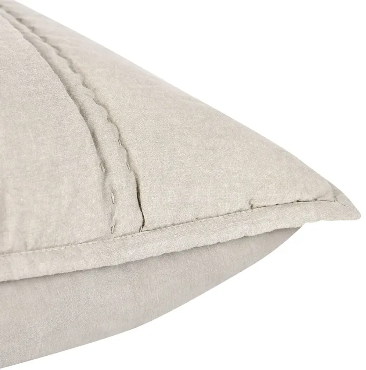 Rowen Sustainable Fabric Beige Standard Sham