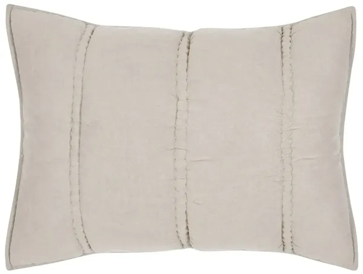 Rowen Sustainable Fabric Beige Standard Sham