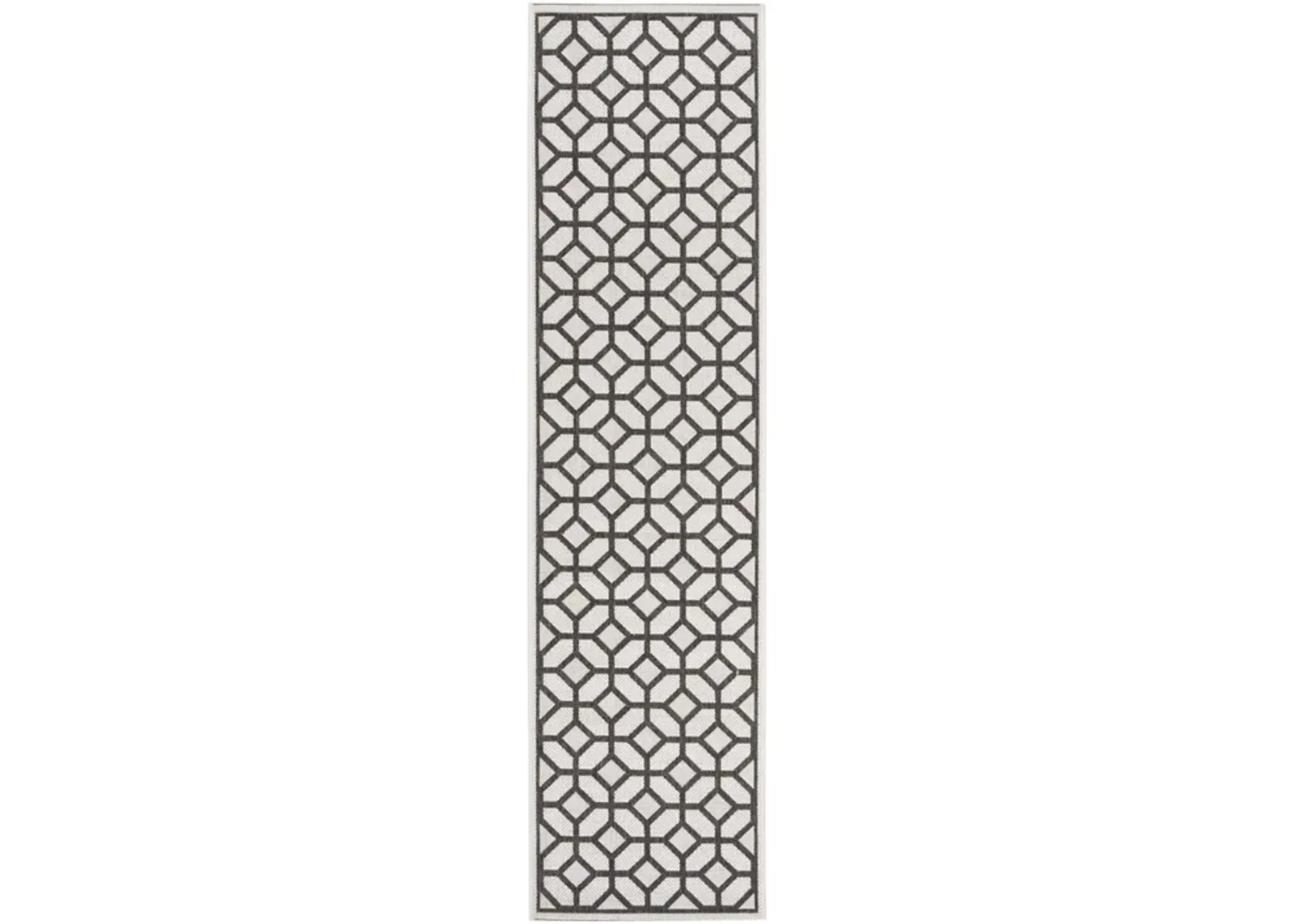 Safavieh BEACH HOUSE Collection BHS127A-28 Light Grey / Charcoal 2'-2" X 8'