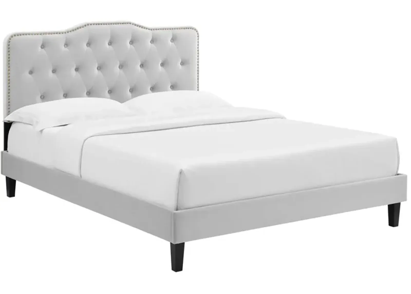 Amber Tufted Performance Velvet King Platform Bed