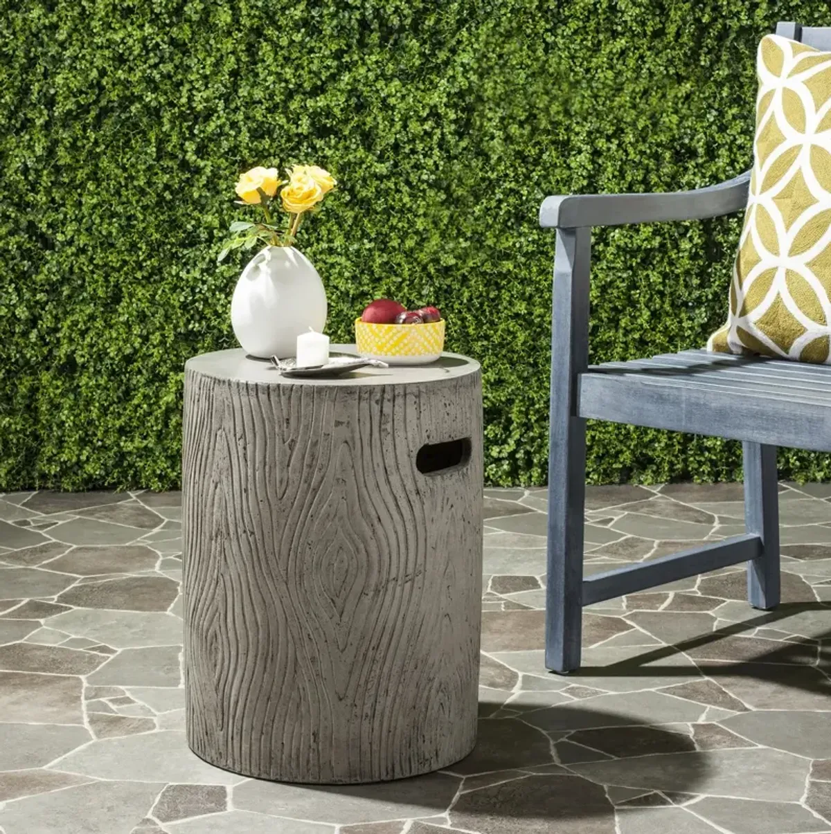 Trunk Indoor/Outdoor Modern Concrete Accent Table