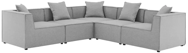 Saybrook Outdoor Patio Upholstered 5-Piece Sectional Sofa