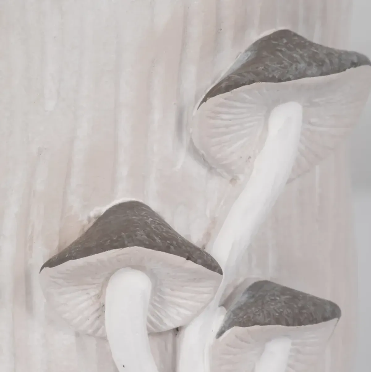 8" Mushroom Applique Planter, Grey