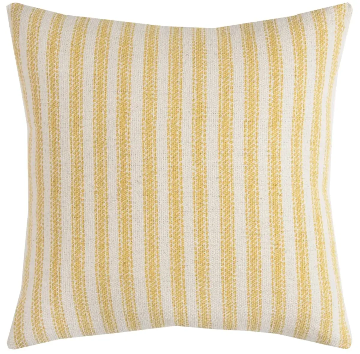 Ticking Stripe Yellow Pillow