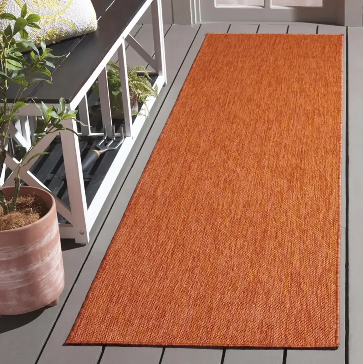 BEACH HOUSE 274 ORANGE 2'-2' x 8' Runner Rug