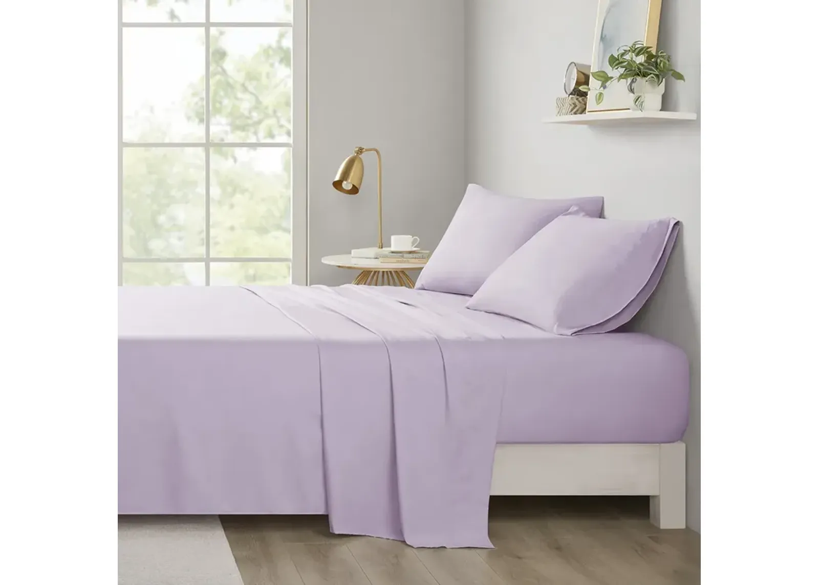 Intelligent Design Microfiber Lavender All Season Soft Touch Sheet Set