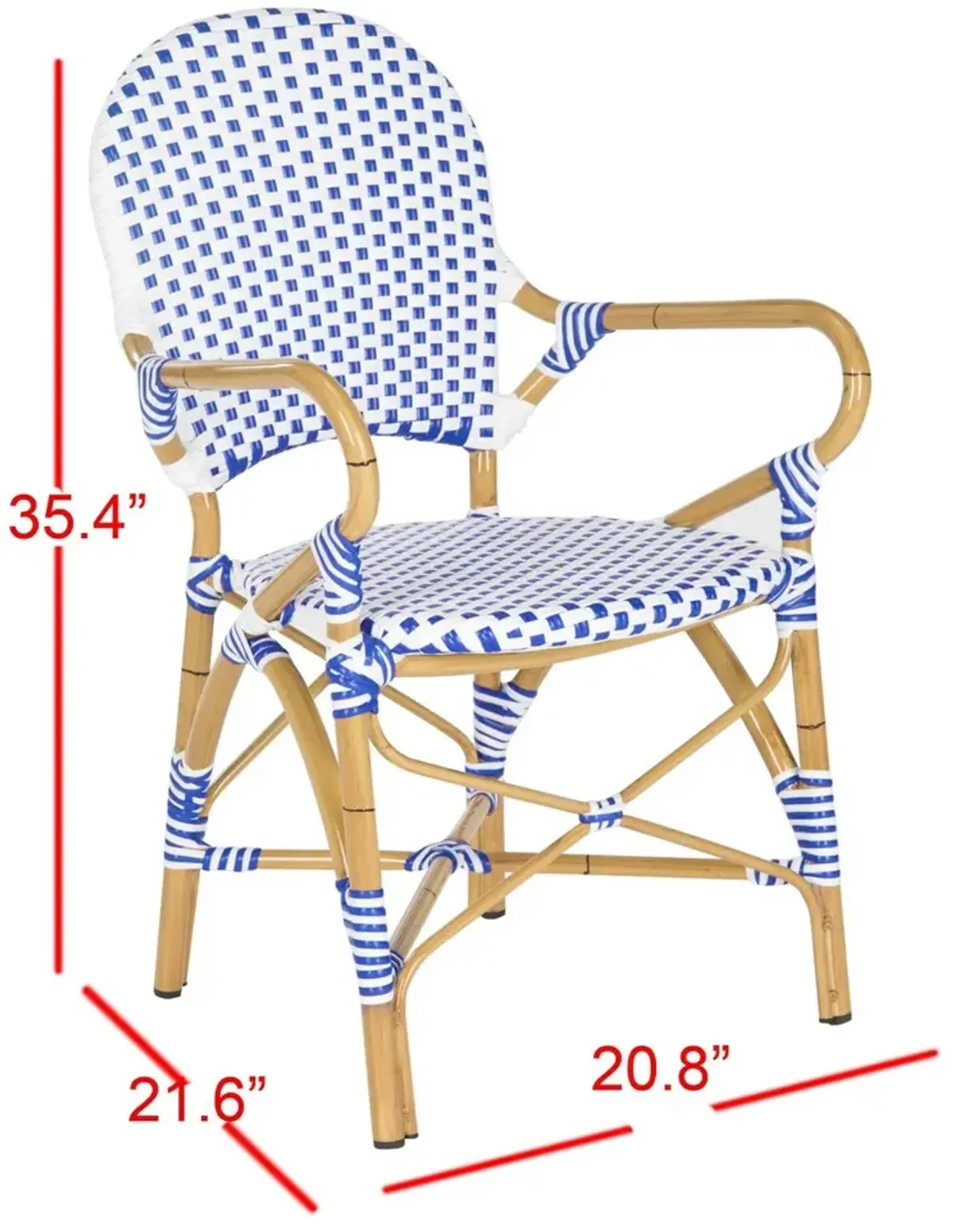 HOOPER INDOOR-OUTDOOR STACKING ARMCHAIR  - Set of 2