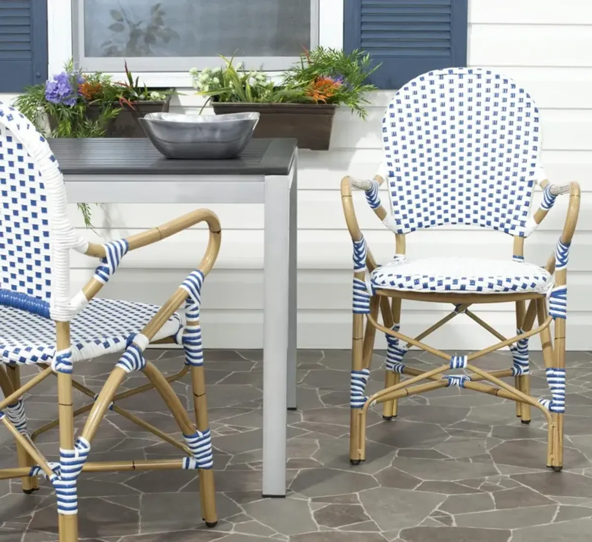 HOOPER INDOOR-OUTDOOR STACKING ARMCHAIR  - Set of 2