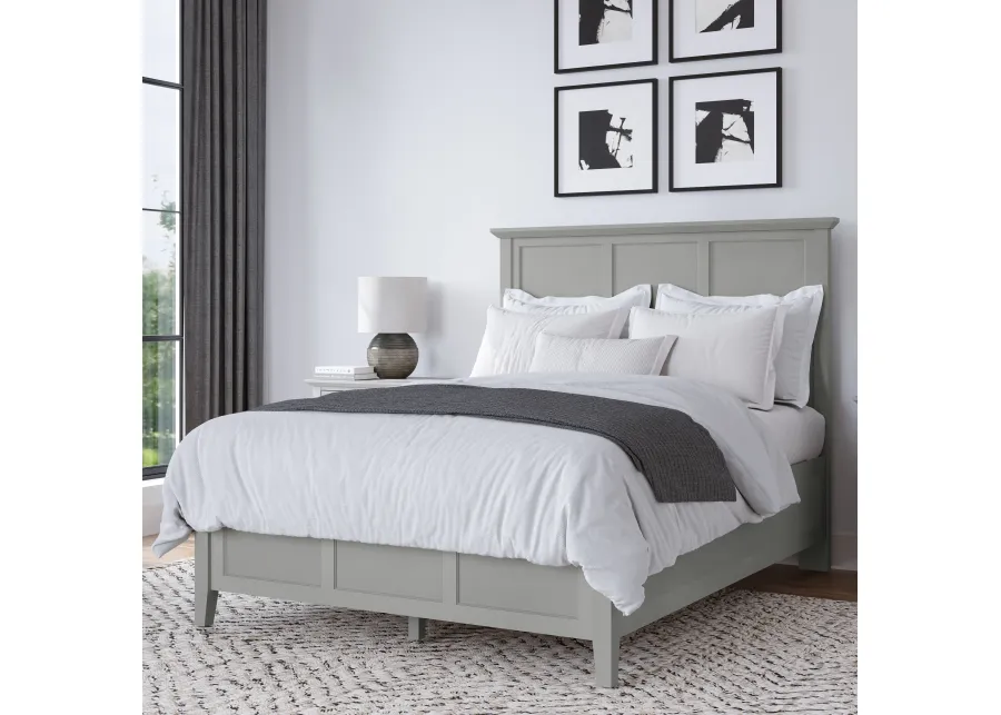 Grace King-size Three Panel Bed in Elephant Grey