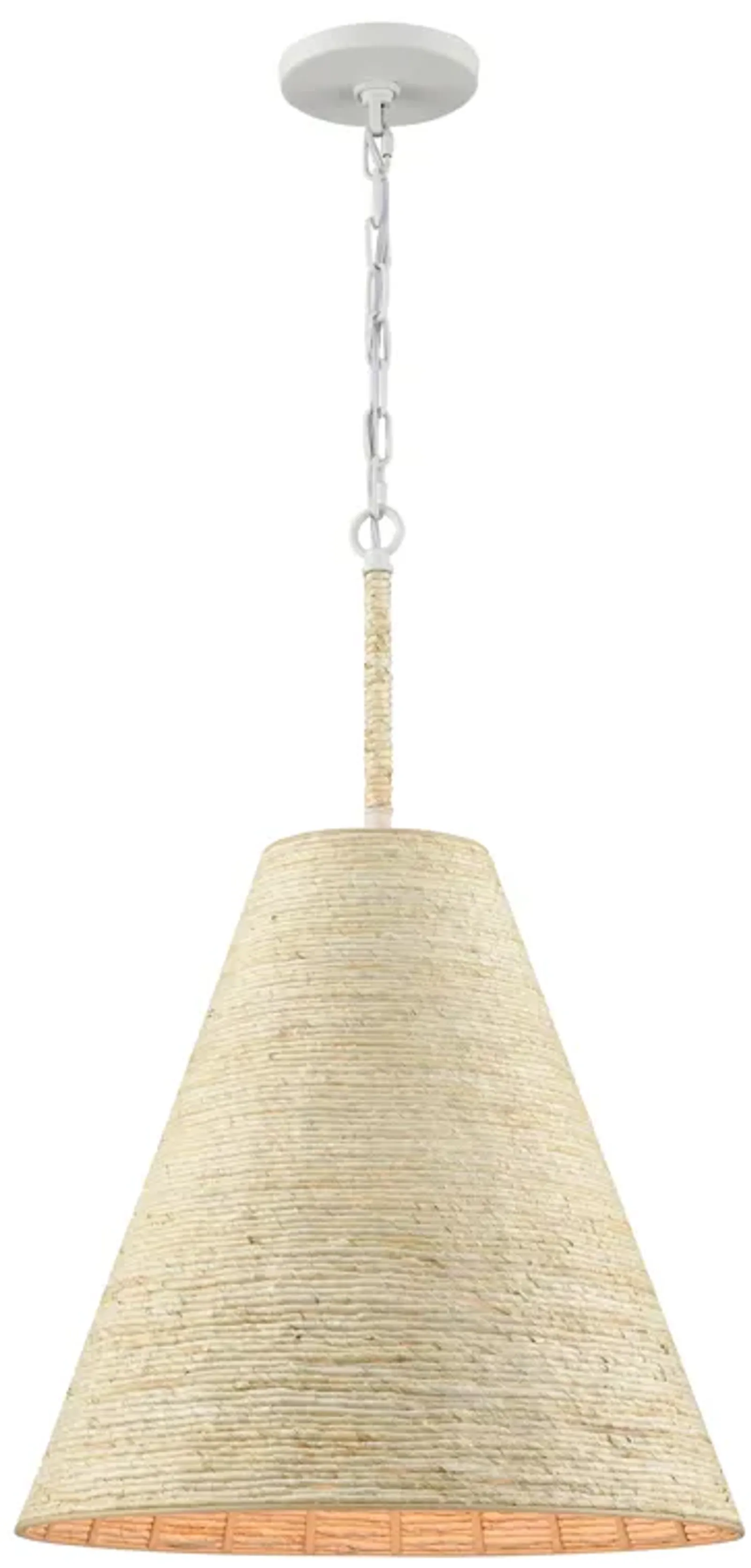 Abaca 17'' Wide 1-Light Pendant - Textured White