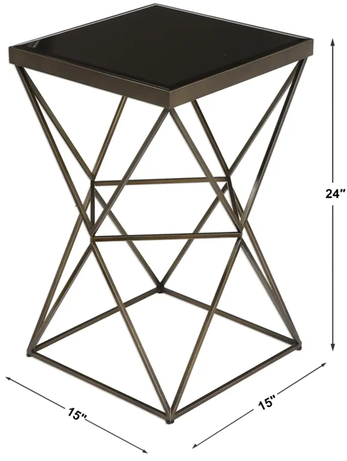 Uberto Caged Frame Accent Table