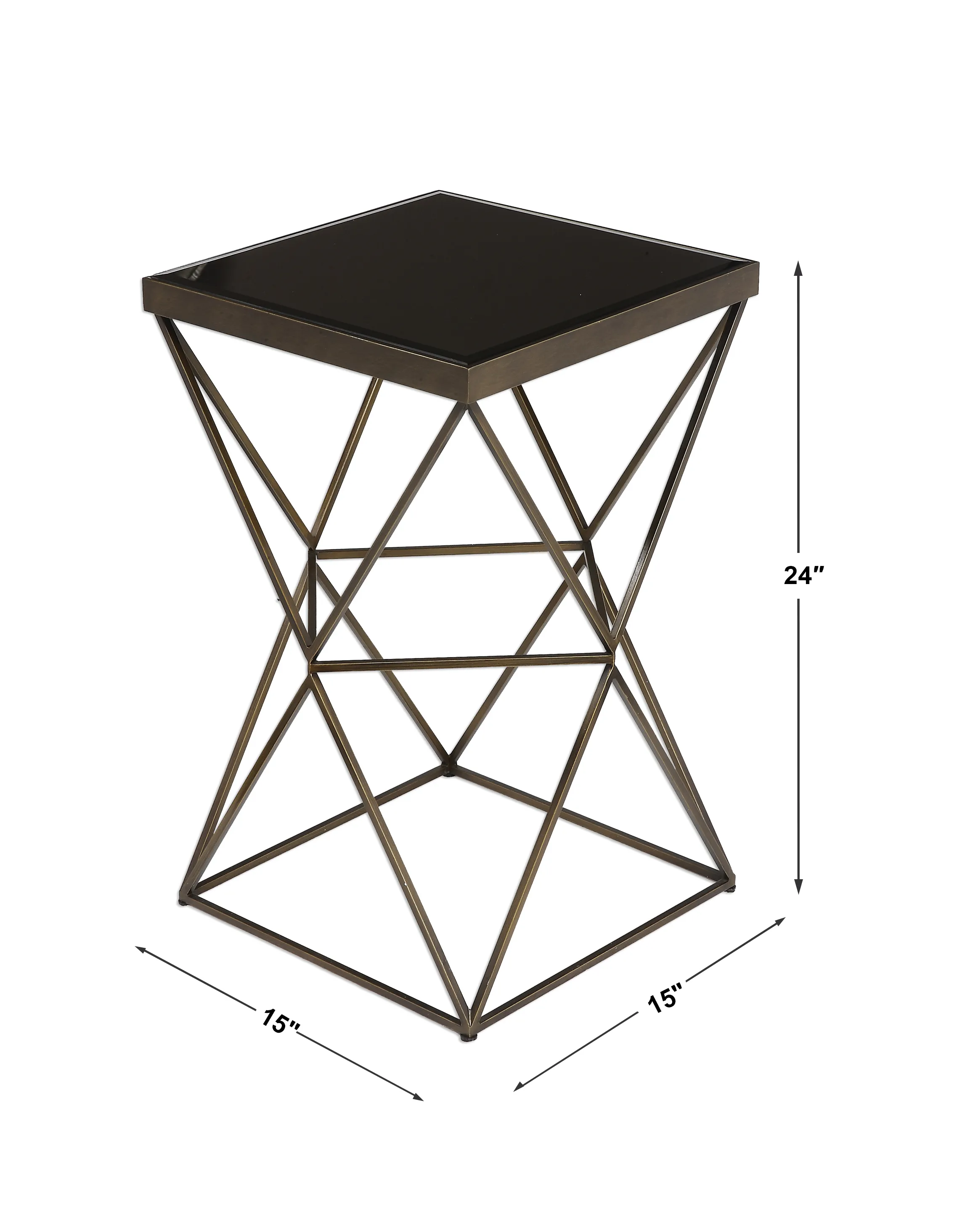 Uberto Caged Frame Accent Table