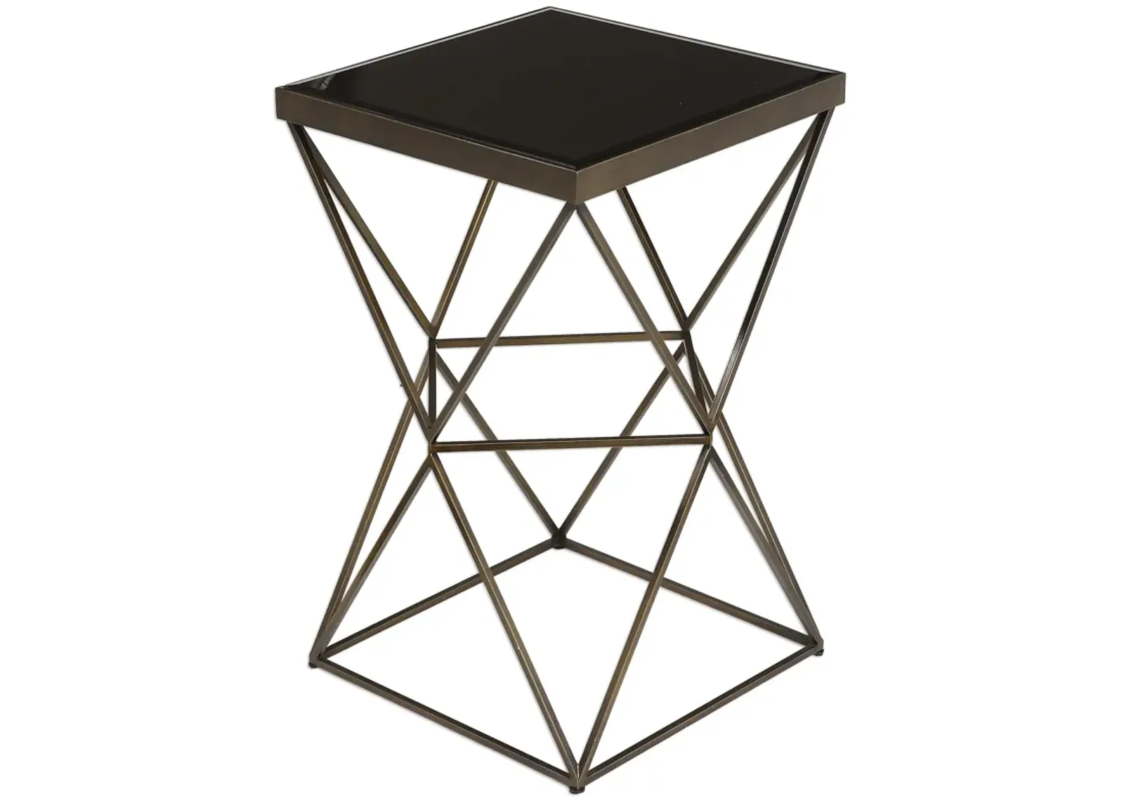 Uberto Caged Frame Accent Table