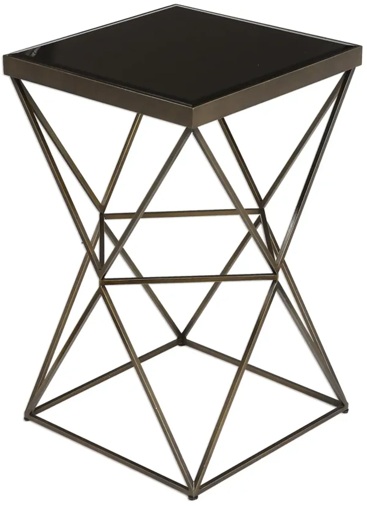 Uberto Caged Frame Accent Table