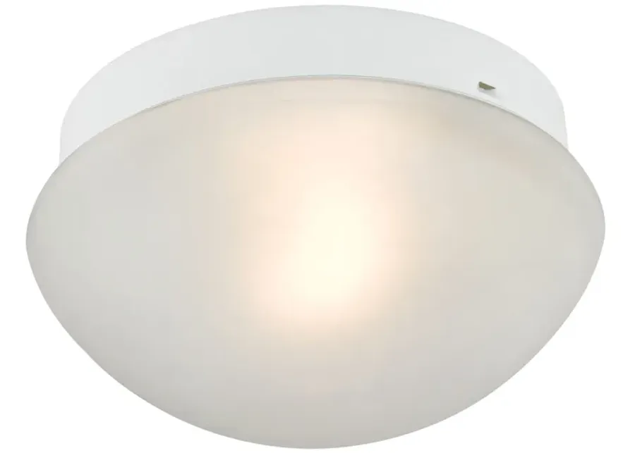 Mushroom 7'' Wide 1-Light Flush Mount - White