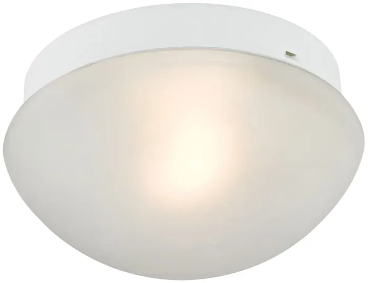 Mushroom 7'' Wide 1-Light Flush Mount - White