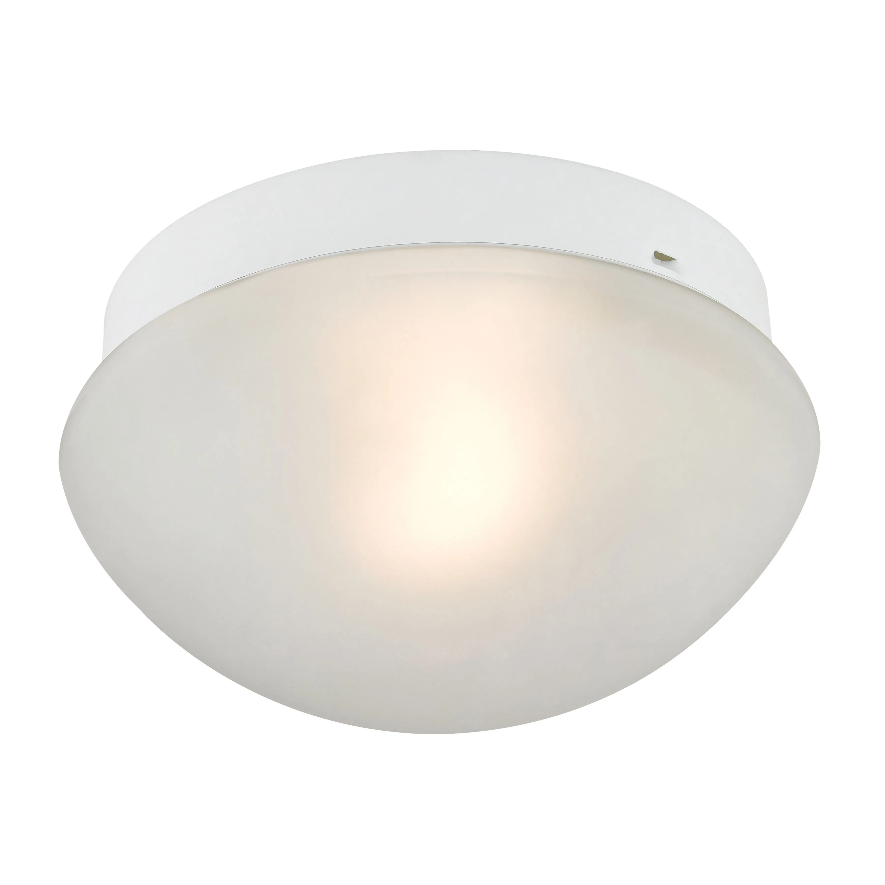 Mushroom 7'' Wide 1-Light Flush Mount - White