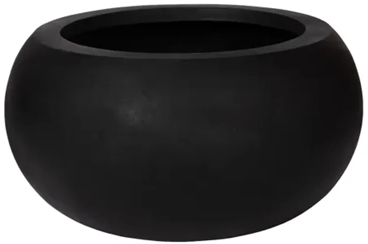 Rounded Planter, Large, Black