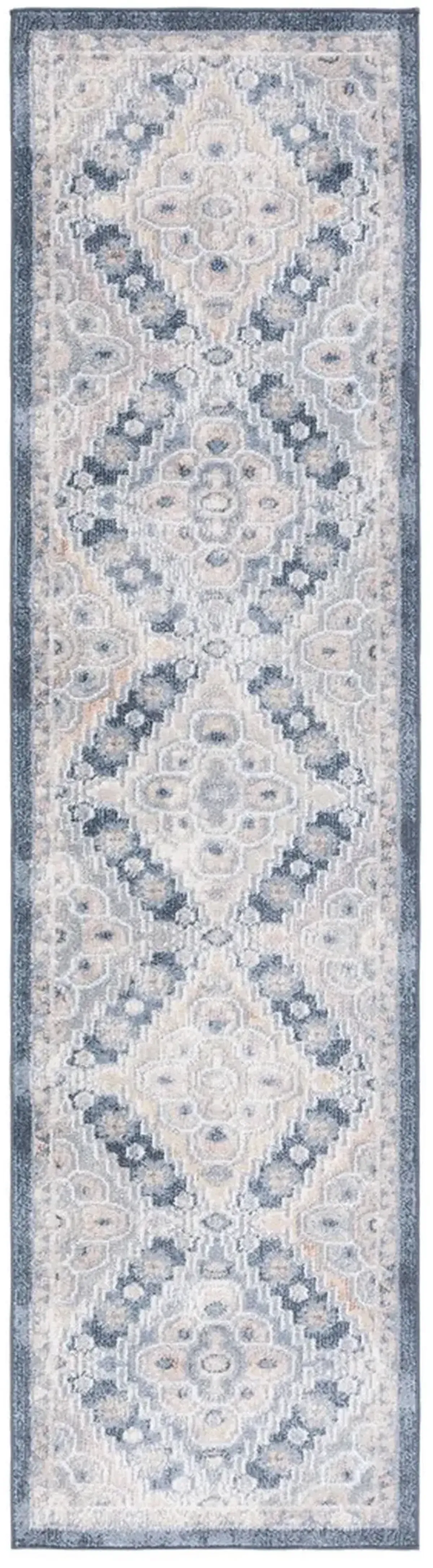 BLAIR WASHABLE 220 Blue 2'-2' X 8' Runner Rug