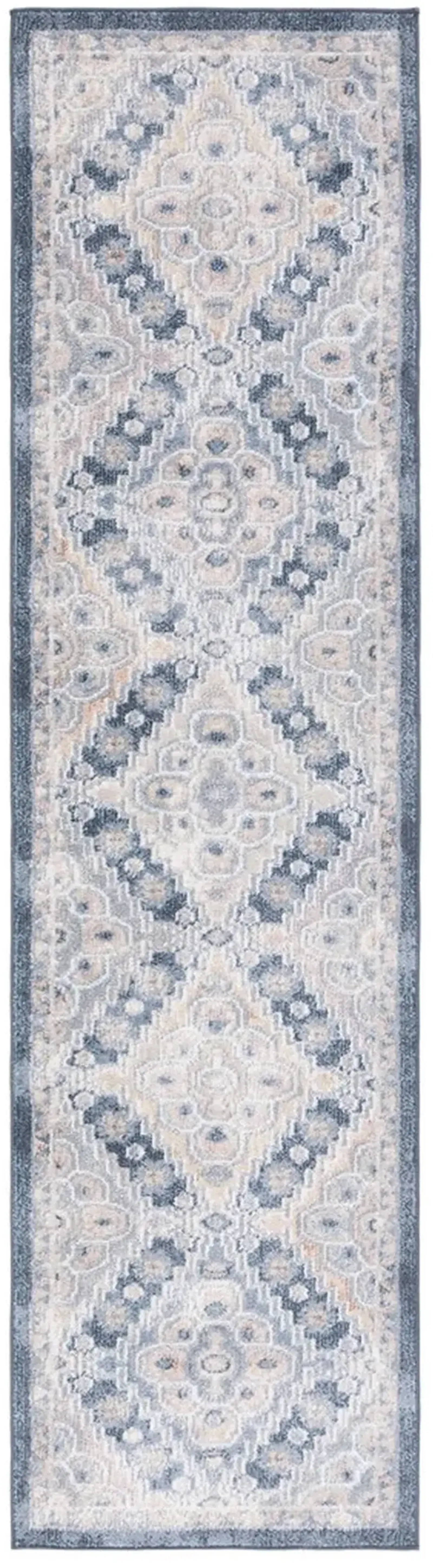 BLAIR WASHABLE 220 Blue 2'-2' X 8' Runner Rug