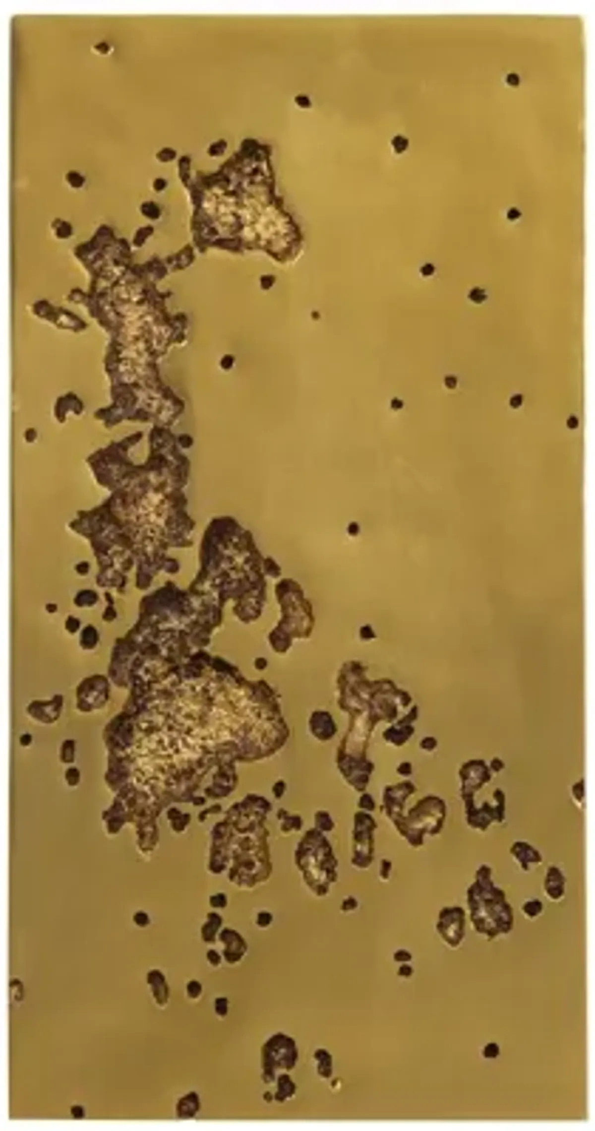 Splotch Wall Art, Rectangle, Gold Leaf