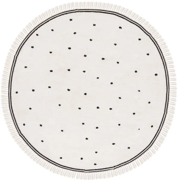 EASY CARE Hand Woven 4' x 4' Round area rug