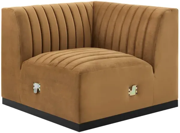 Conjure Channel Tufted Performance Velvet Left Corner Chair