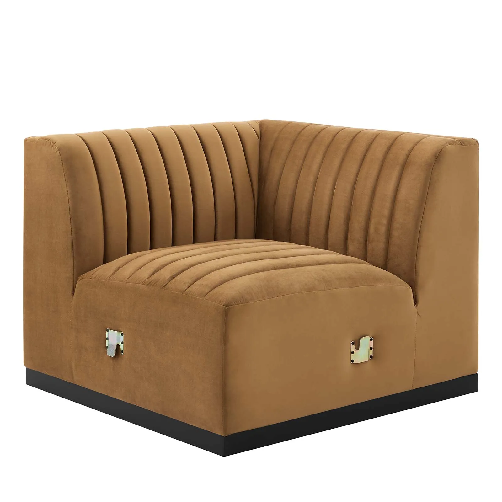 Conjure Channel Tufted Performance Velvet Left Corner Chair