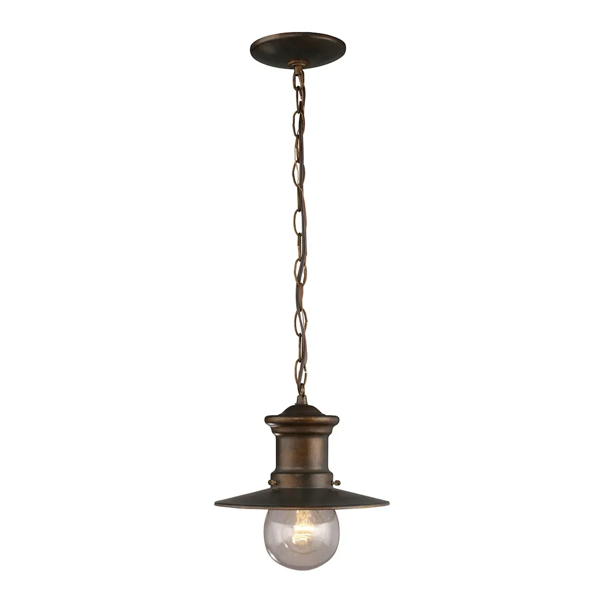 Maritime 9" Wide 1-Light Outdoor Pendant - Hazelnut Bronze