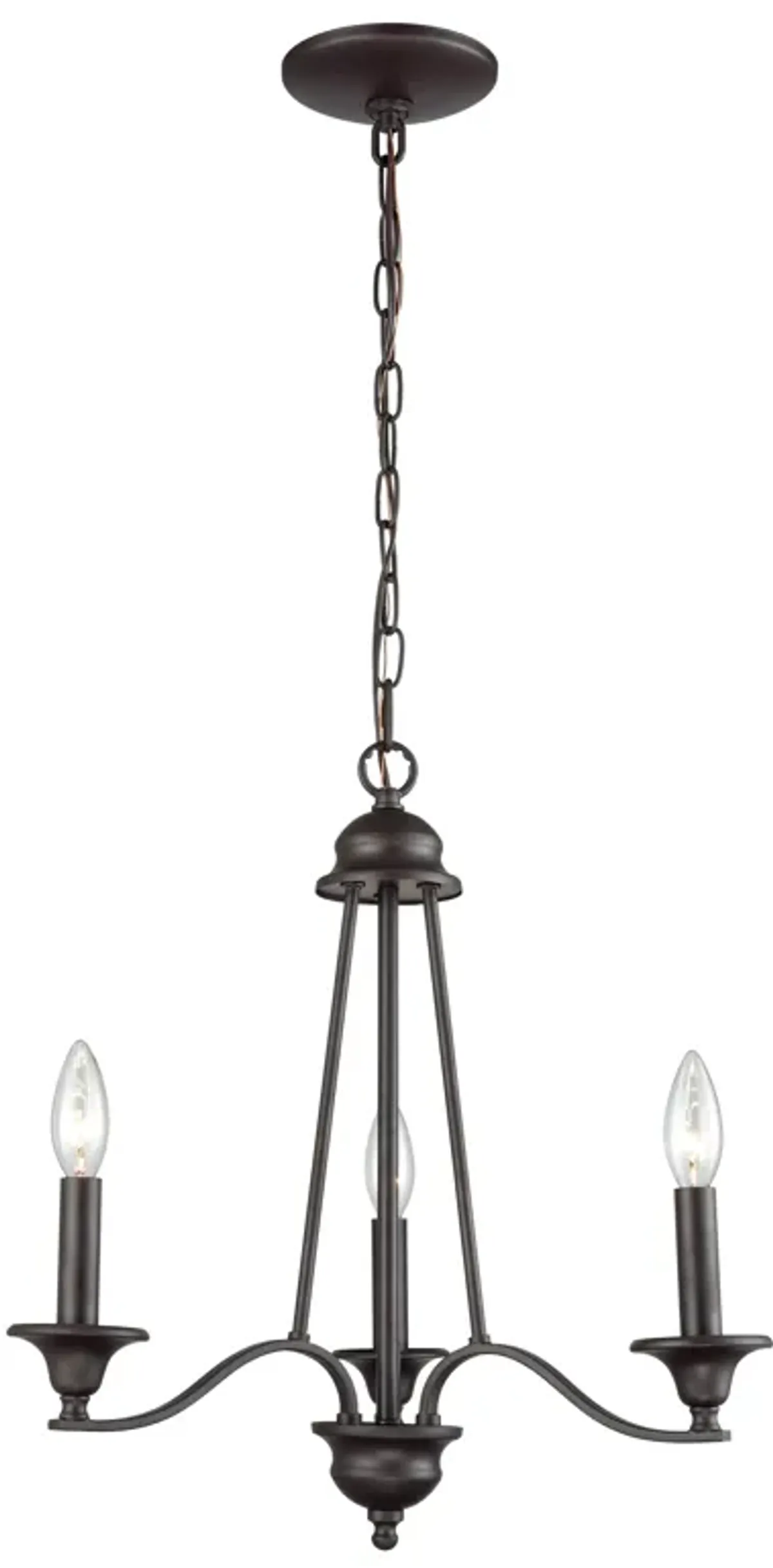 Farmington 18" Wide 3-Light Chandelier - Oil Rubbed Bronze