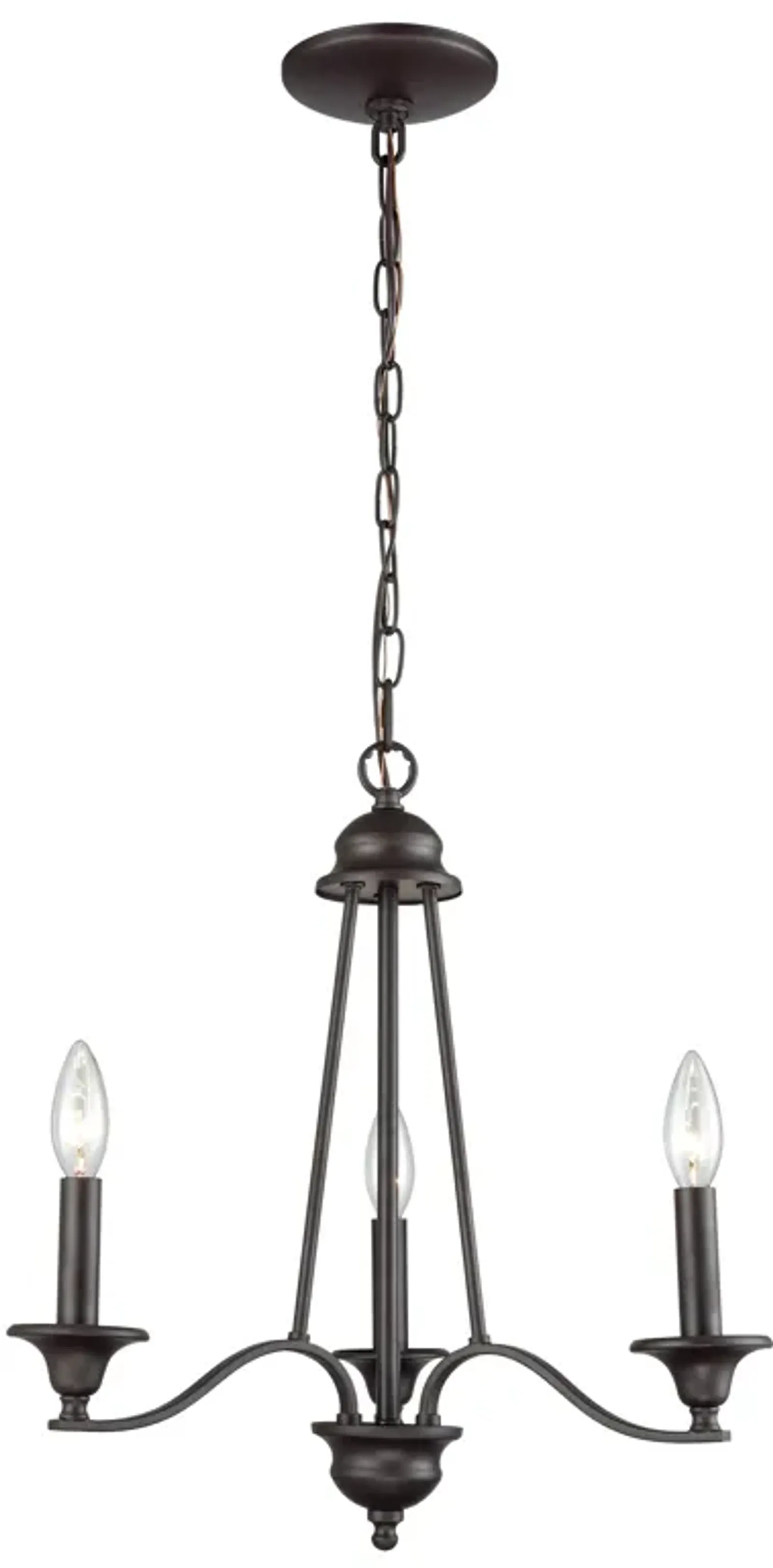 Farmington 18" Wide 3-Light Chandelier - Oil Rubbed Bronze