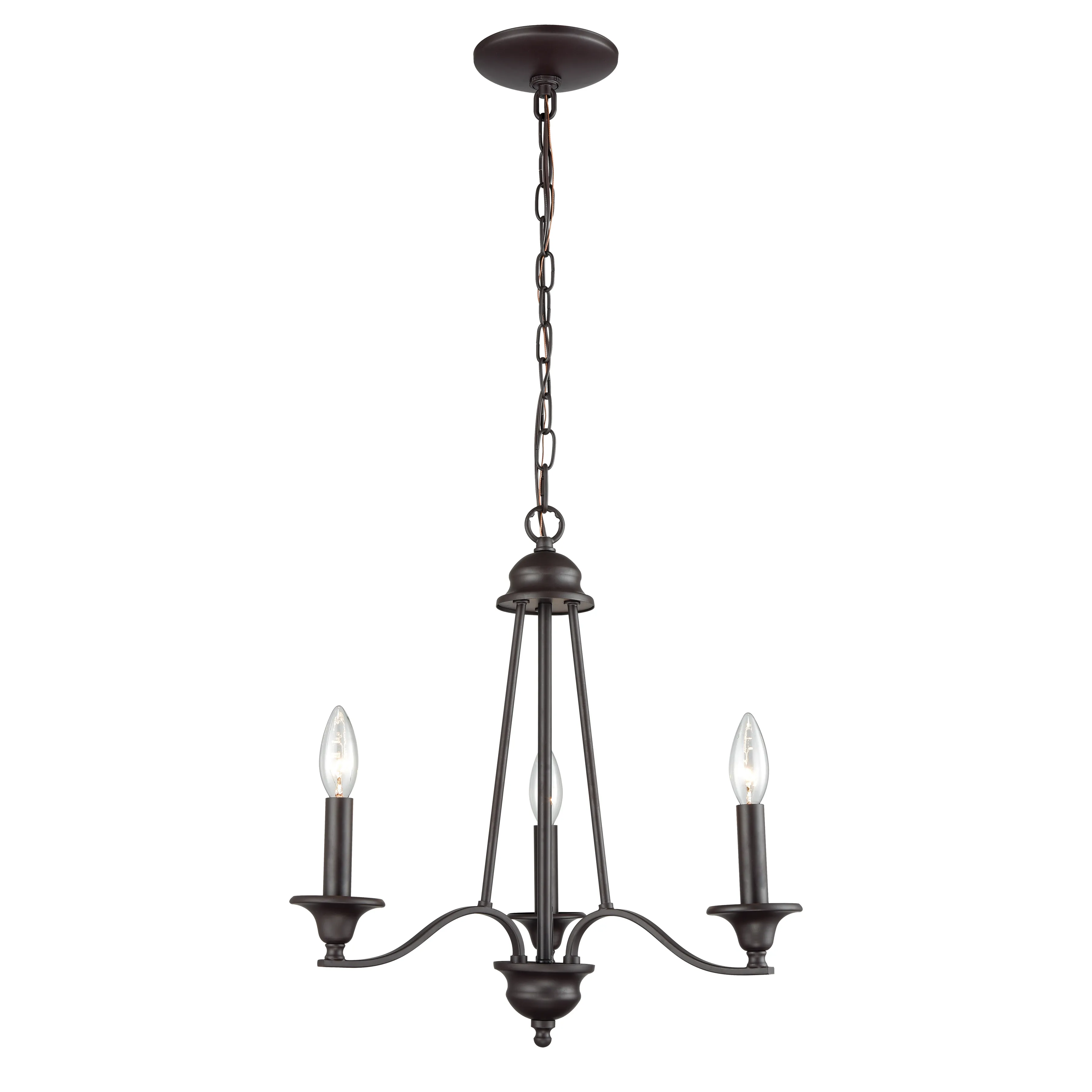 Farmington 18" Wide 3-Light Chandelier - Oil Rubbed Bronze