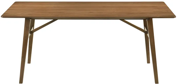 Channell Wood Dining Table in Walnut Finish