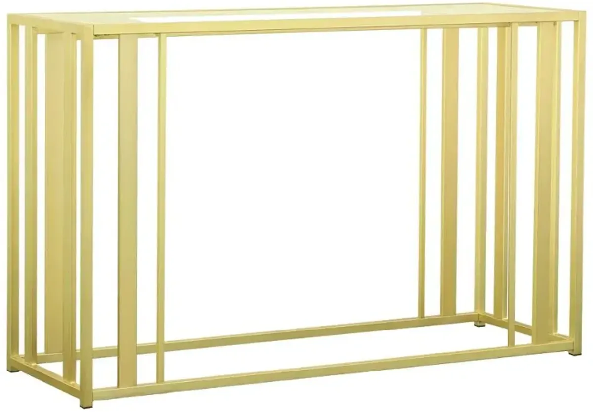 Adri Metal Frame Sofa Table Matte Brass