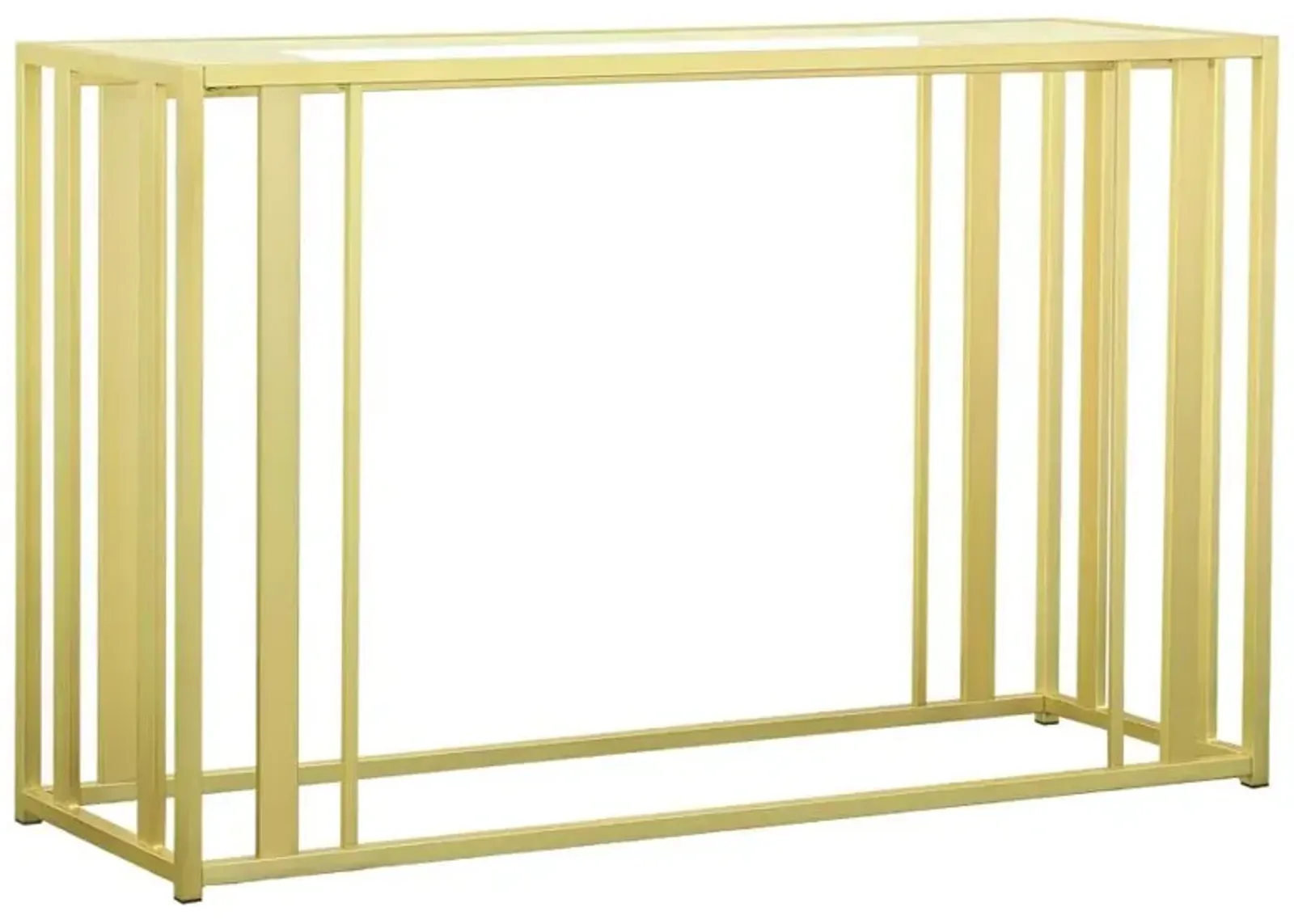 Adri Metal Frame Sofa Table Matte Brass