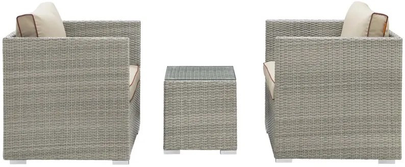 Repose 3 Piece Outdoor Patio Sectional Set