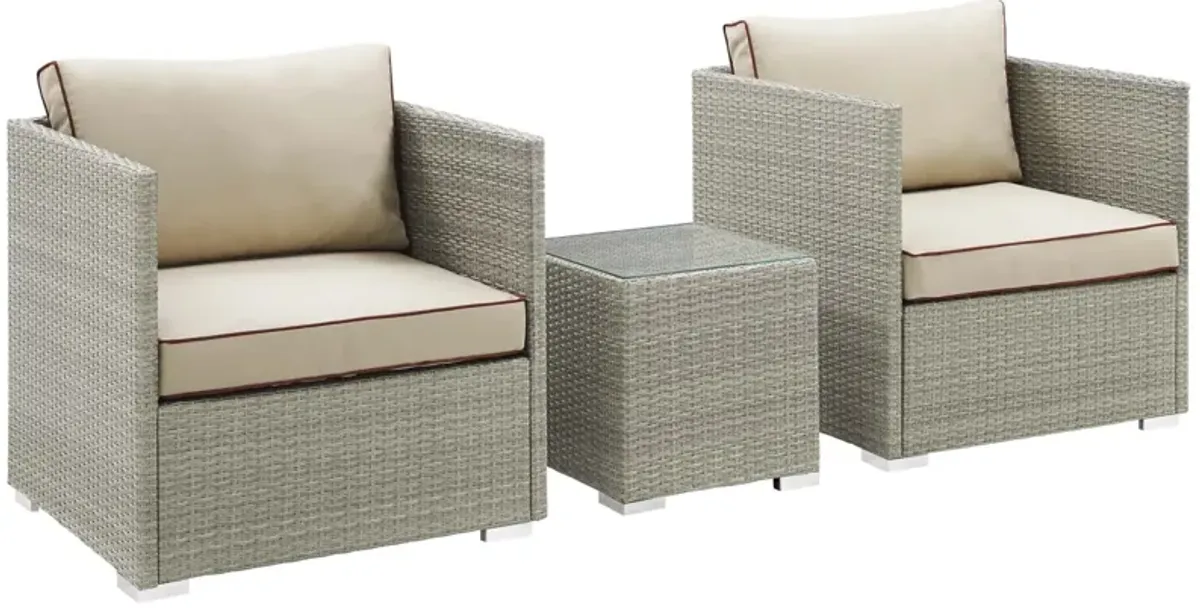 Repose 3 Piece Outdoor Patio Sectional Set