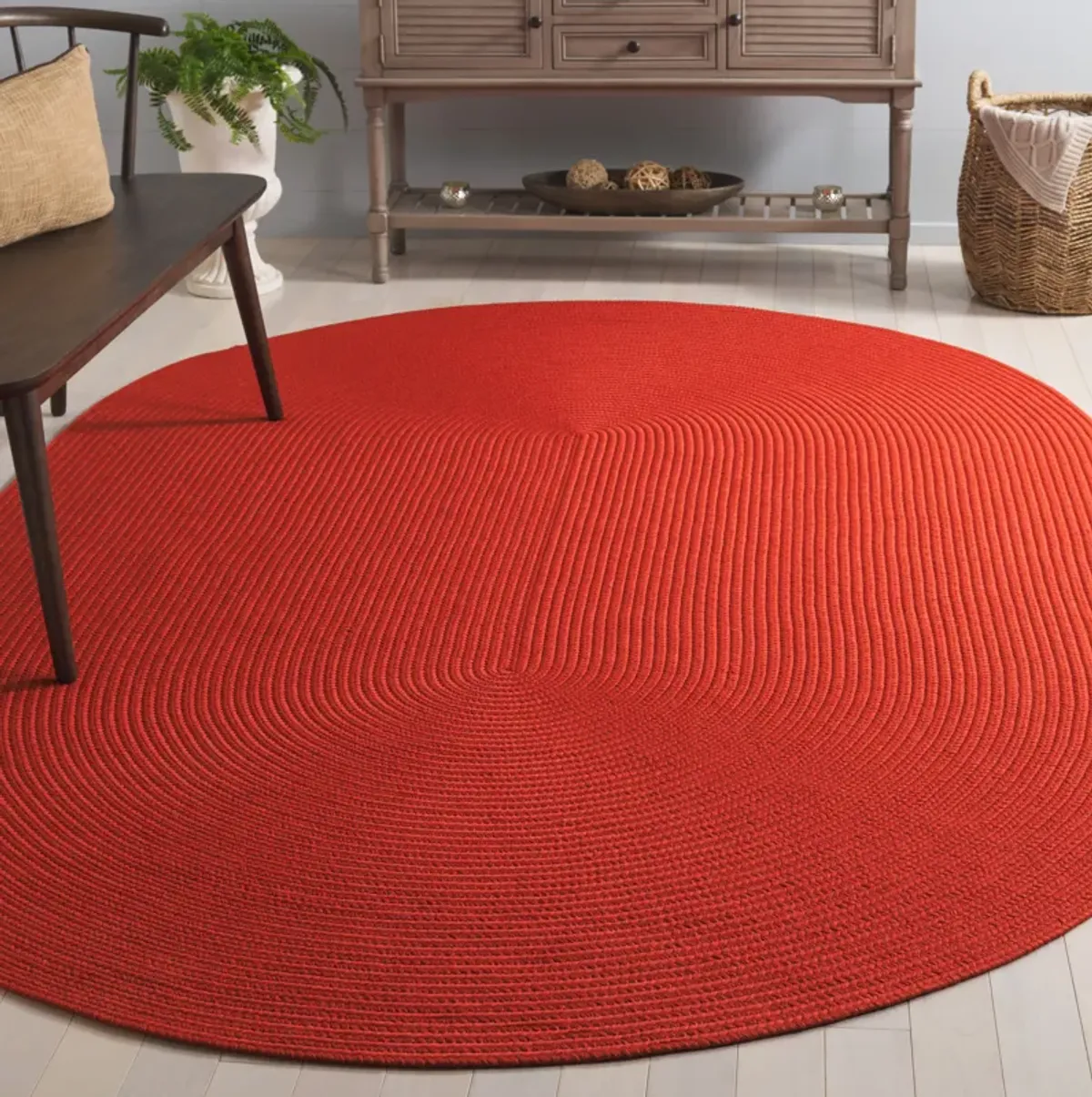 BRAIDED Hand Woven 6' x 9' Oval area rug